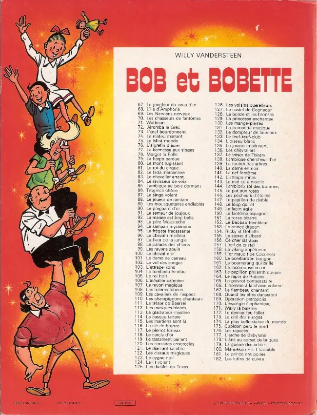 Verso de l'album Bob et Bobette Tome 96 Le cheval rimailleur