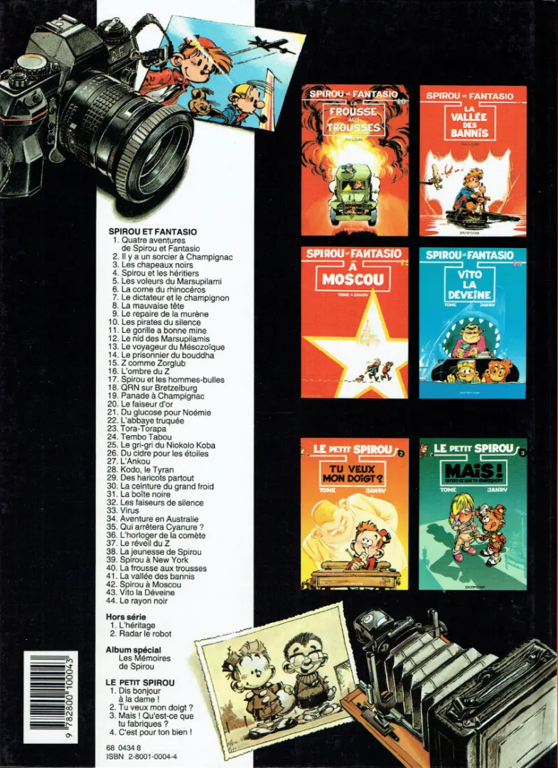 Verso de l'album Spirou et Fantasio Tome 2 Il y a un sorcier à Champignac
