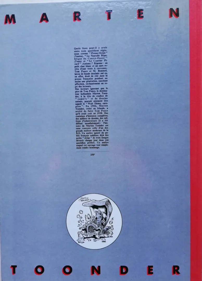 Verso de l'album Marten Toonder, l'enchanteur au quotidien