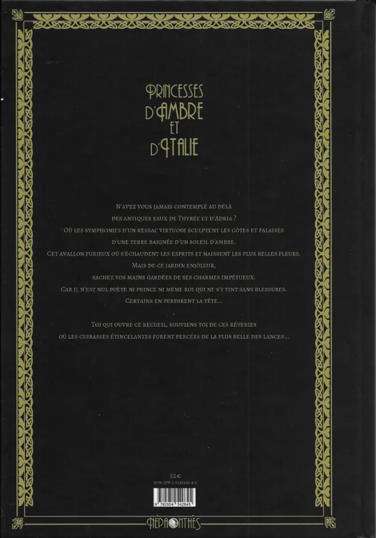 Verso de l'album Contes de Jean Lorrain Tome 2 Princesses d'ambre et d'Italie