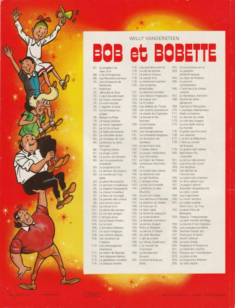 Verso de l'album Bob et Bobette Tome 195 Les joyeuses sorcières