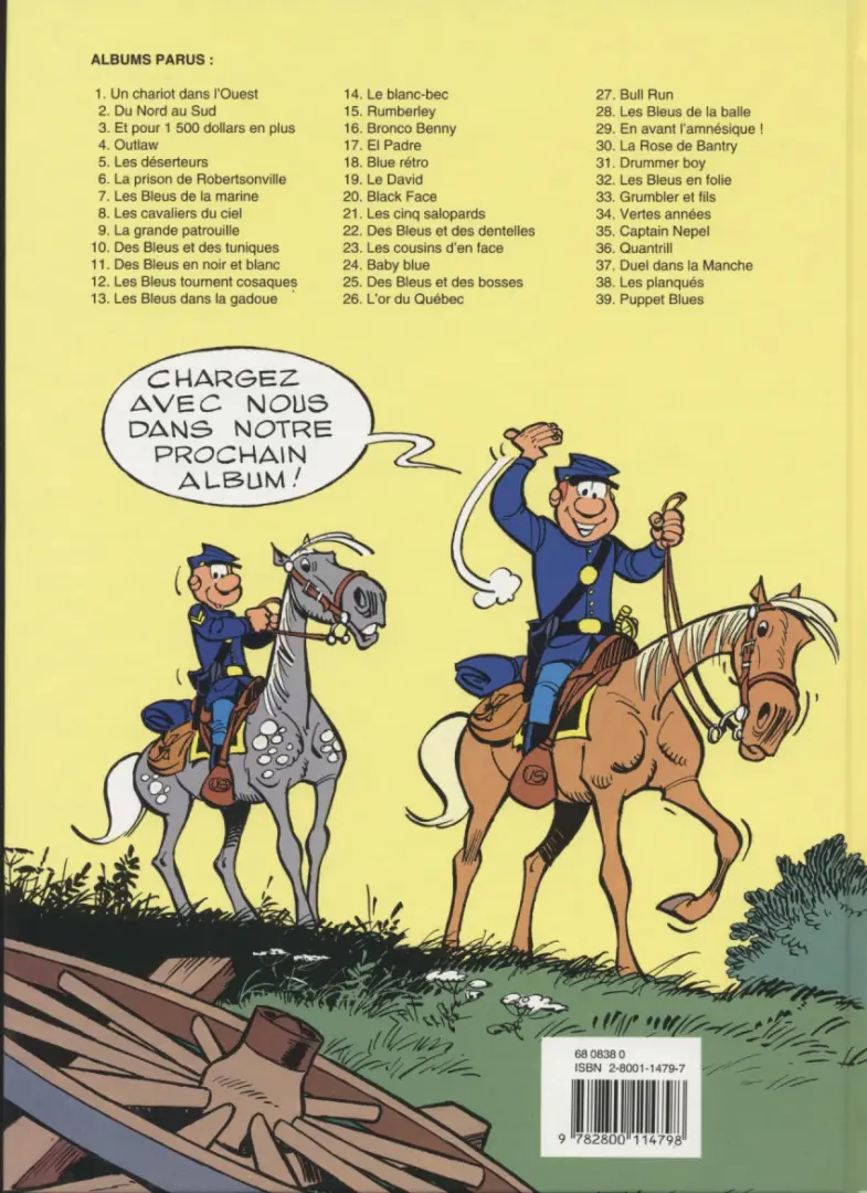 Verso de l'album Les Tuniques Bleues Tome 26 L'or du Québec