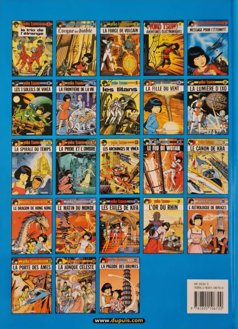Verso de l'album Yoko Tsuno Tome 5 Message pour l'éternité