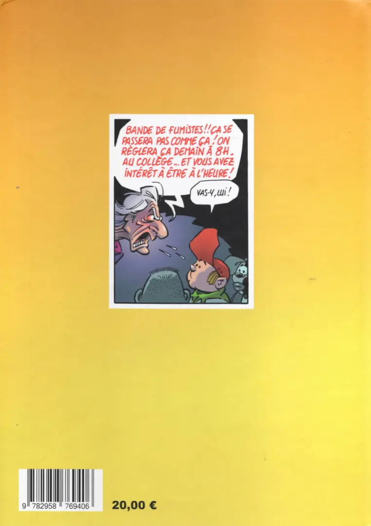 Verso de l'album L'Étoffe des zéros Tome 1