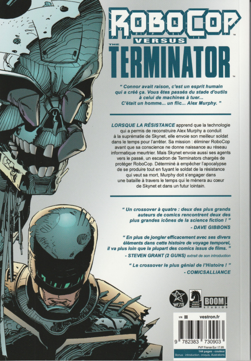 Verso de l'album RoboCop versus The Terminator