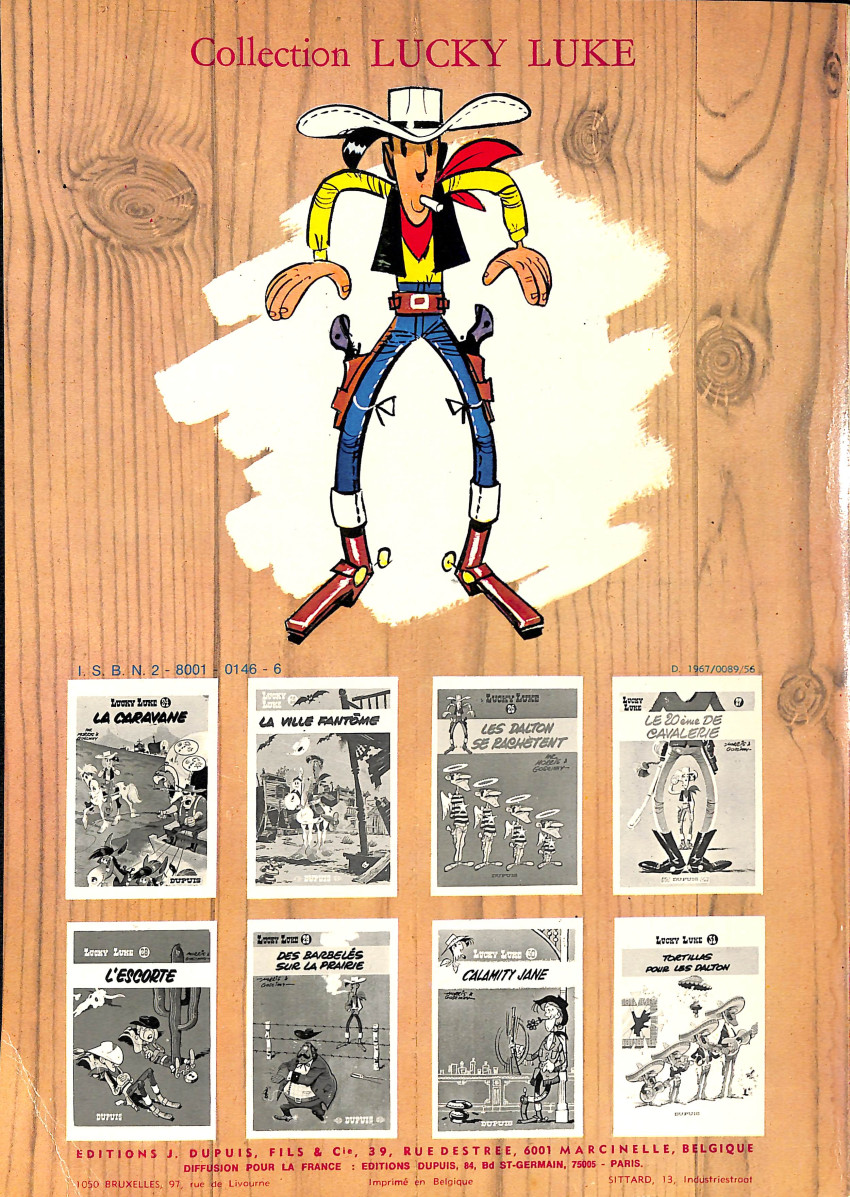 Verso de l'album Lucky Luke Tome 7 L'élixir du docteur Doxey