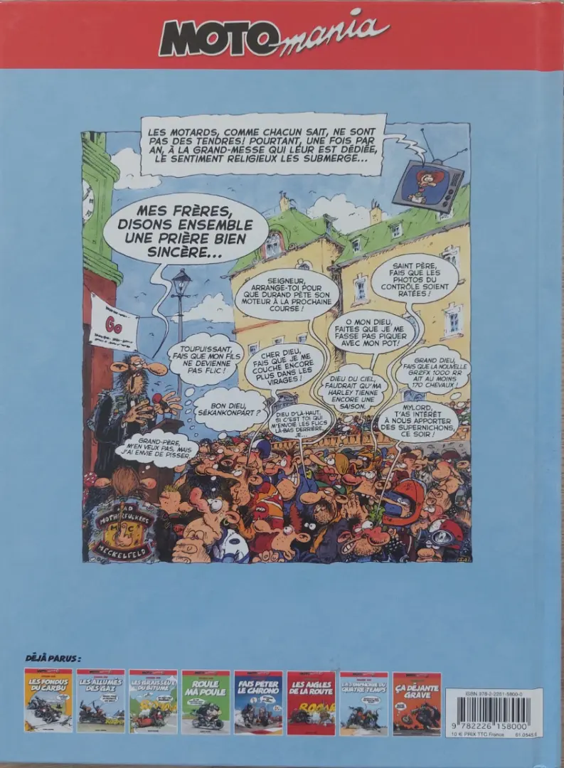 Verso de l'album Moto mania Tome 7 La symphonie du quatre temps