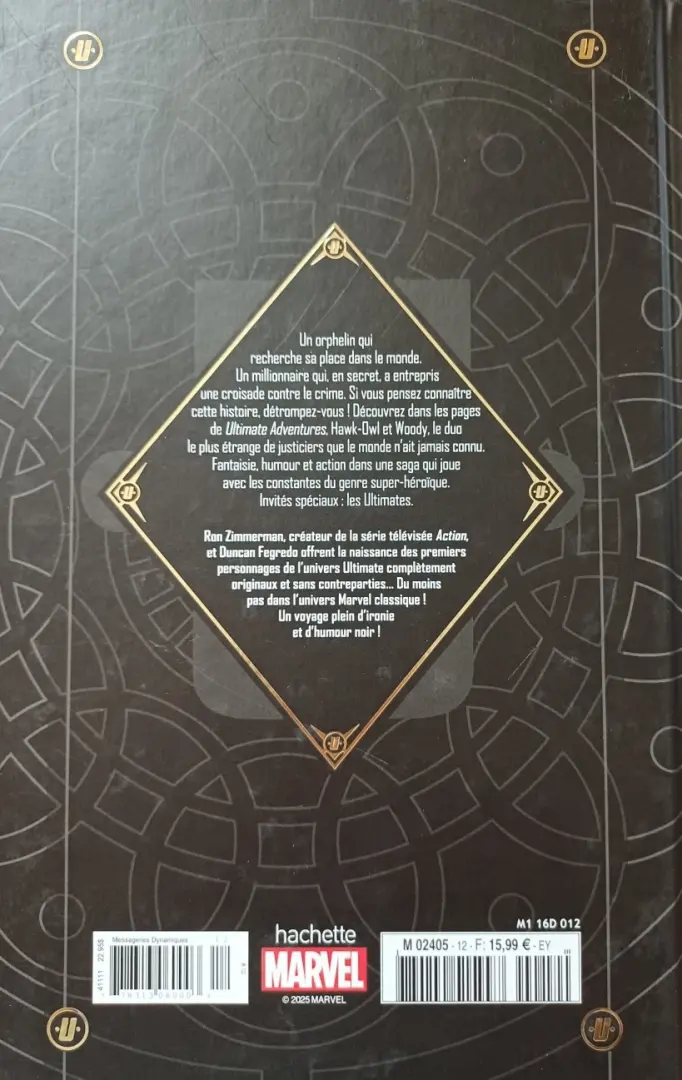 Verso de l'album Marvel Ultimate 12 Adventures - Le duo ultime