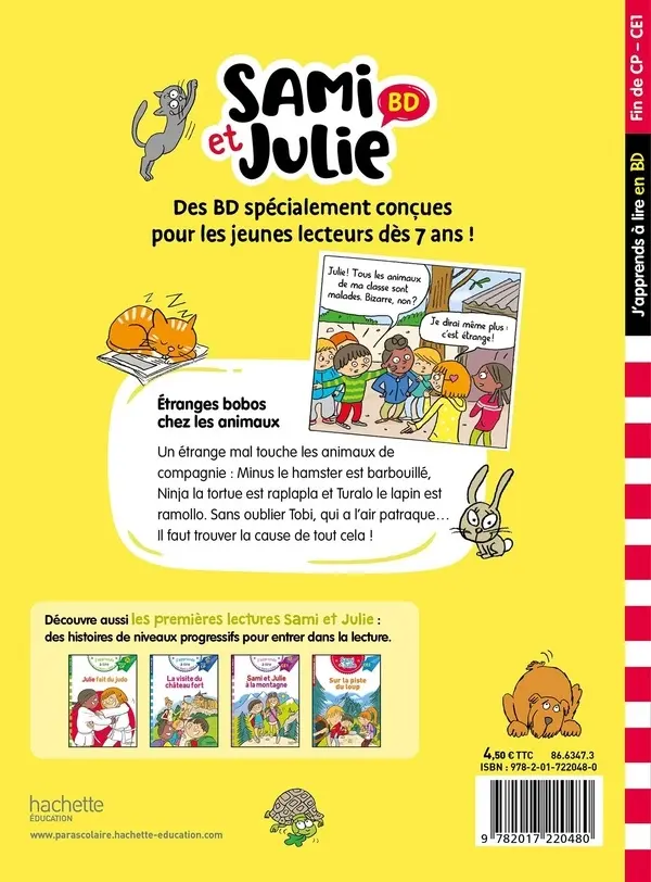 Verso de l'album Sami et Julie Étranges bobos chez les animaux