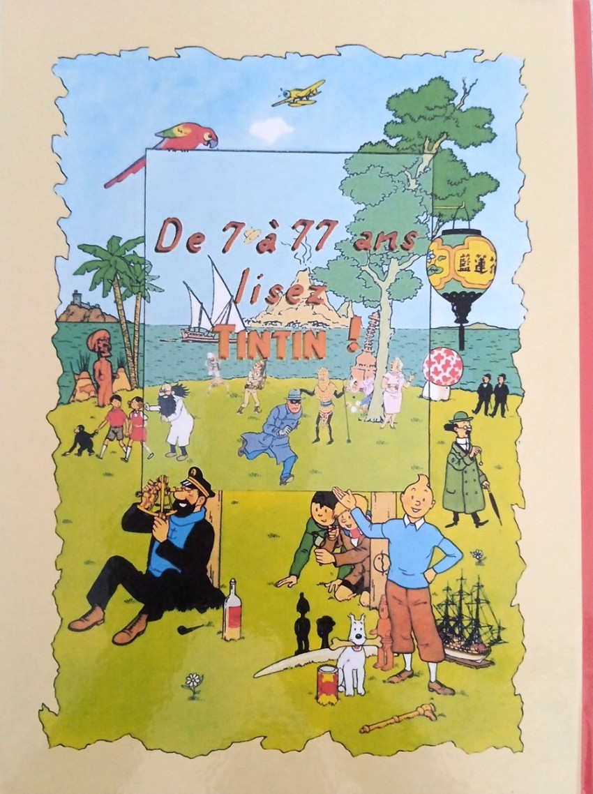 Verso de l'album Tintin Tintin chez les geeks