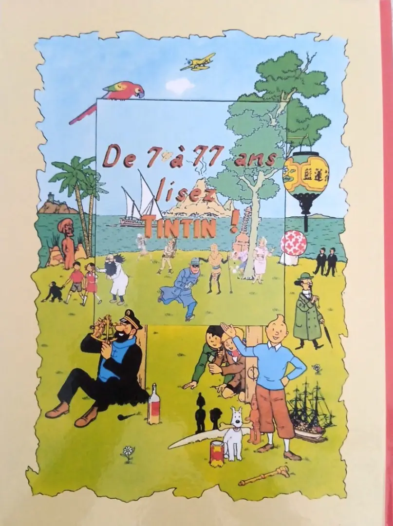 Verso de l'album Tintin Tintin chez les geeks