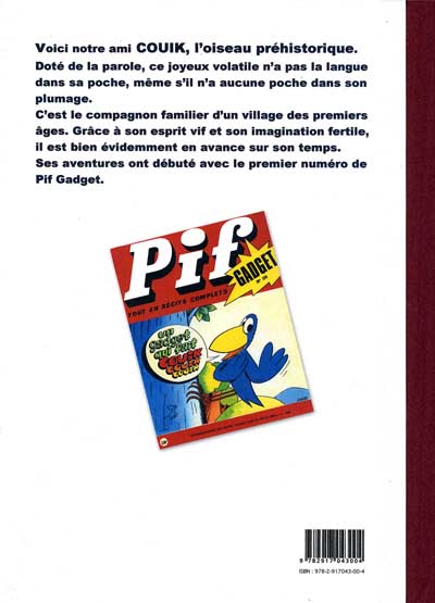 Verso de l'album Couik Tome 1 L'oiseau préhisto