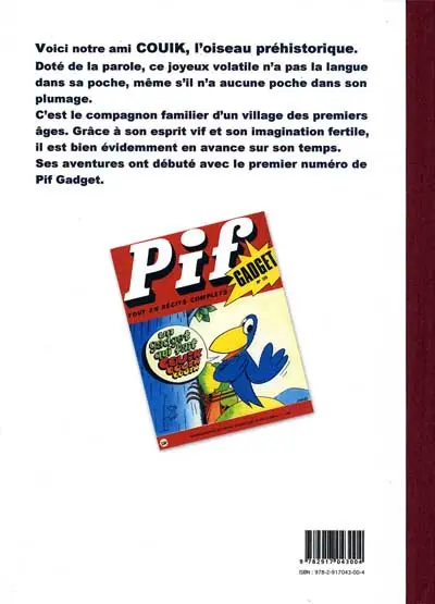 Verso de l'album Couik Tome 1 L'oiseau préhisto