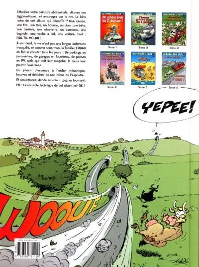Verso de l'album Les damnés de la route Tome 6 Une 2 chevaux... ...nommée Désir !