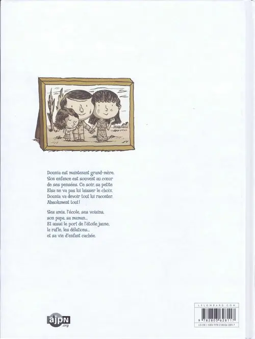 Verso de l'album L'Enfant cachée