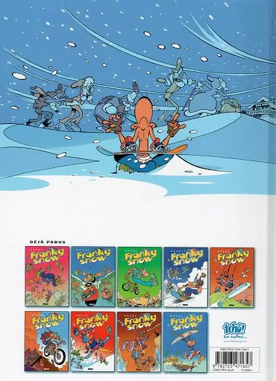 Verso de l'album Franky Snow Tome 10 Fondu de snow