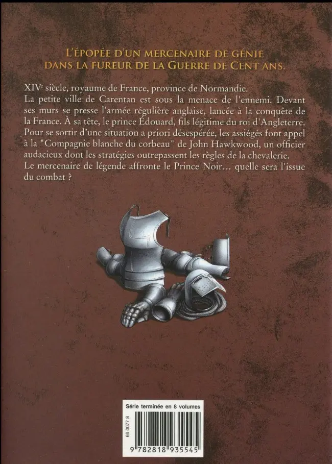 Verso de l'album Hawkwood : Mercenaire de la Guerre de Cent Ans 1