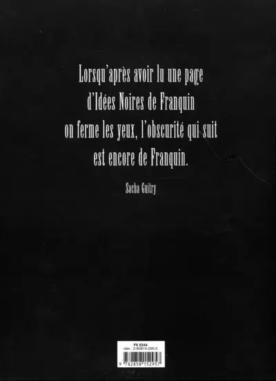 Verso de l'album Idées noires Idées noires, l'intégrale