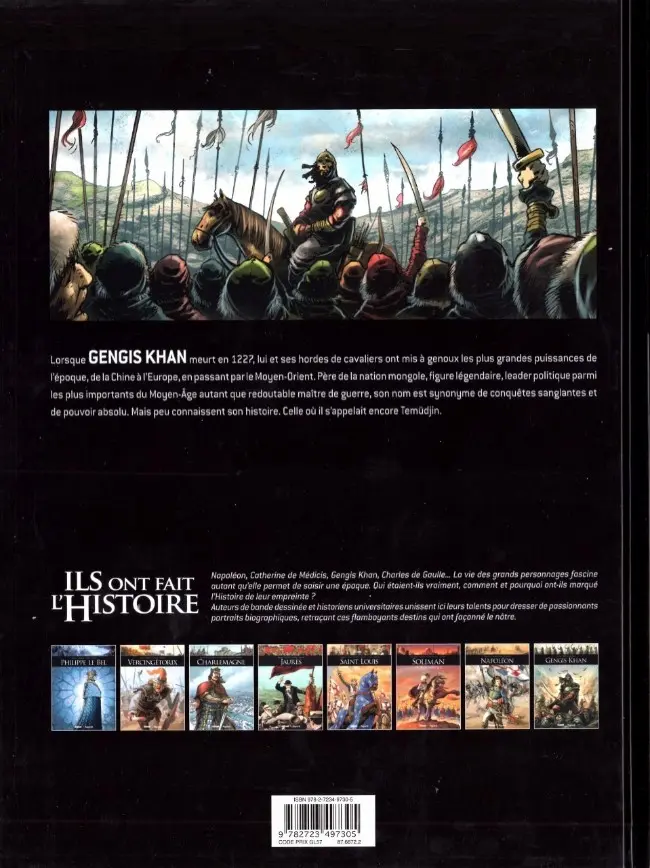 Verso de l'album Ils ont fait l'Histoire Tome 6 Gengis Khan