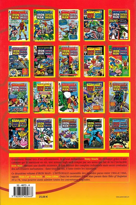 Verso de l'album Iron Man - L'Intégrale Tome 2 1964-1966