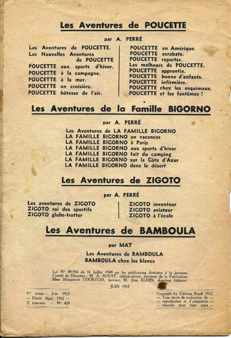Verso de l'album Lamalice et Gourdiflo Lamalice et Gourdiflo... futurs marins