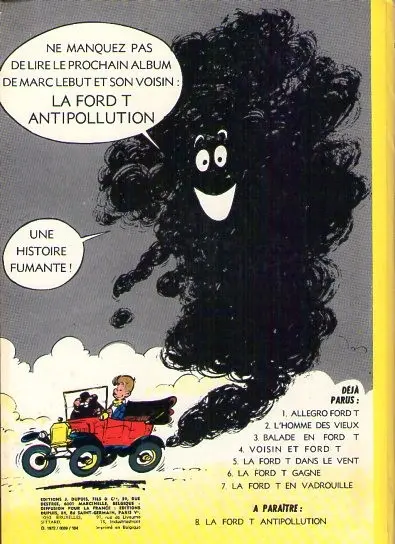 Verso de l'album Marc Lebut et son voisin Tome 7 La Ford T en vadrouille