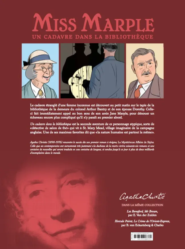 Verso de l'album Miss Marple Tome 1 Un cadavre dans la bibliothèque