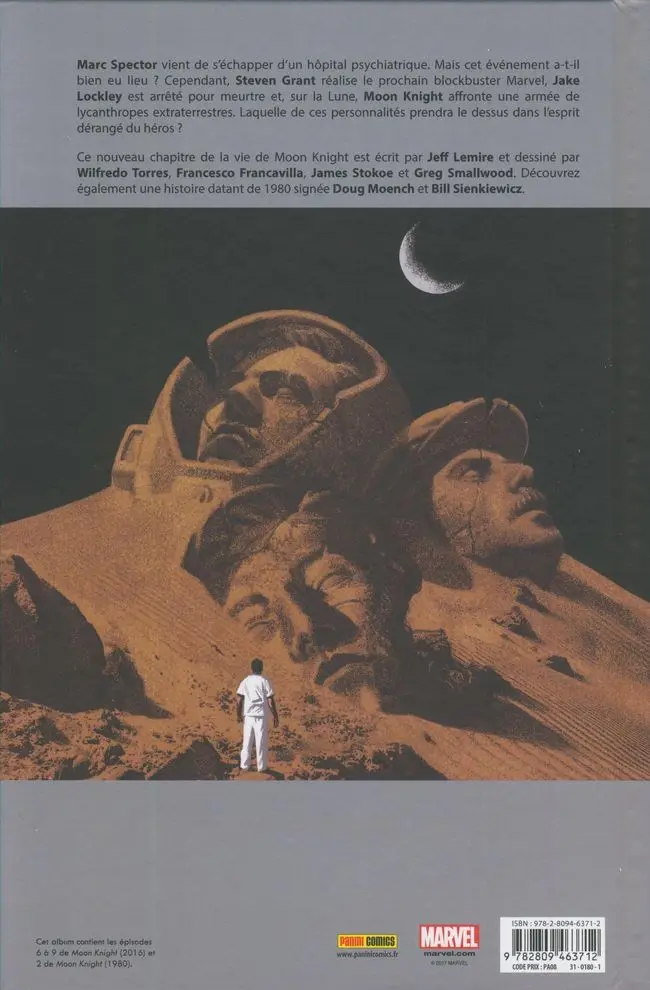 Verso de l'album Moon Knight Tome 2 Incarnations
