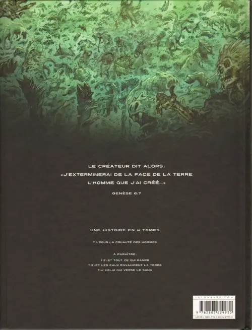 Verso de l'album Noé Tome 1 Pour la cruauté des hommes