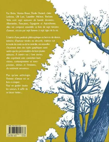 Verso de l'album Pommes d'amour 7 love stories