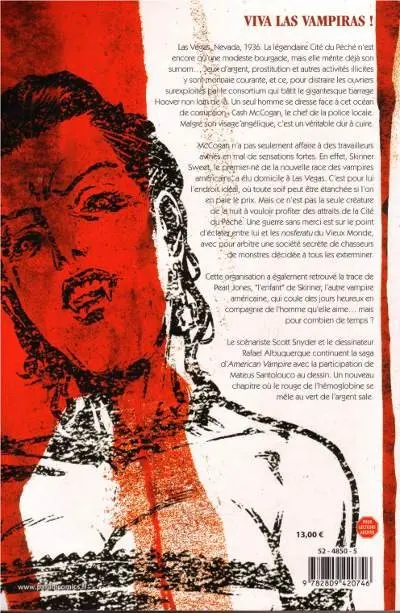 Verso de l'album American Vampire Tome 2 Le diable du désert