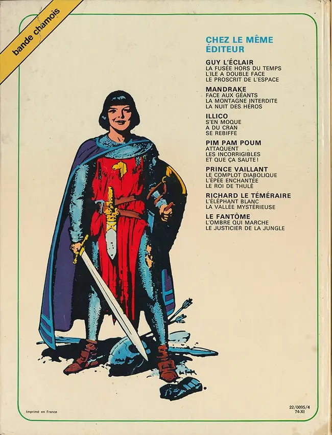 Verso de l'album Prince Vaillant Hachette Tome 4 Le roi de Thulé