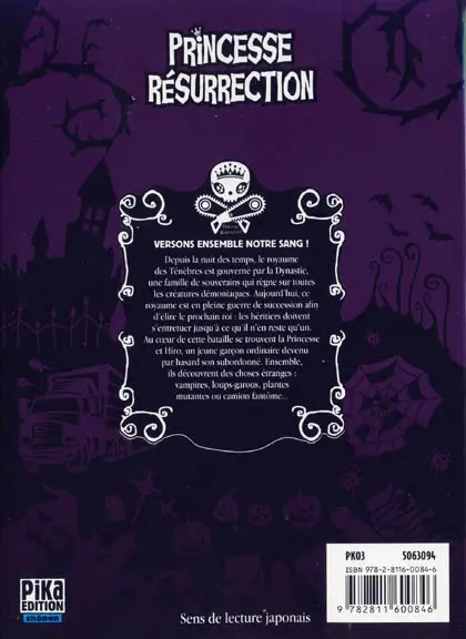 Verso de l'album Princesse résurrection 6