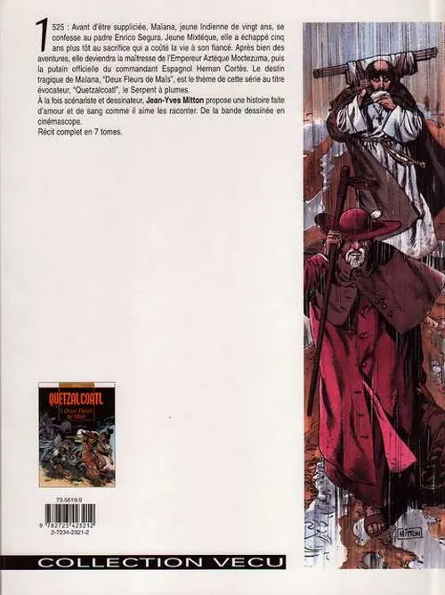 Verso de l'album Quetzalcoatl Tome 1 Deux fleurs de maïs