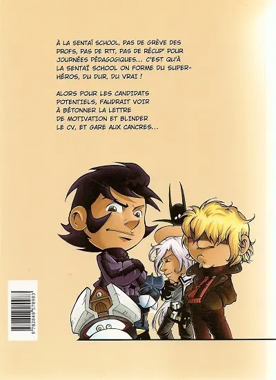 Verso de l'album Sentaï School - L'École des héros 2