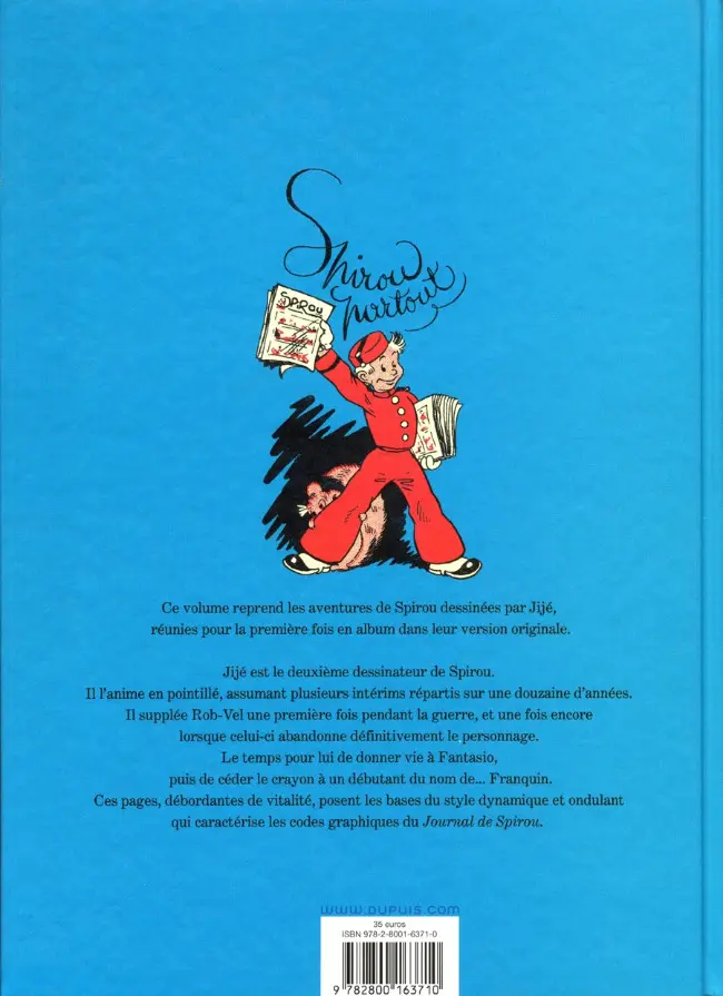 Verso de l'album Spirou et Fantasio - Intégrale Dupuis 2 Tome 17 Spirou par Jijé - L'intégrale 1940-1951