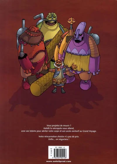 Verso de l'album Totem Tome 1 Bizness funèbre