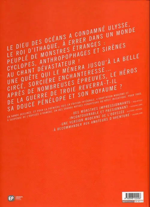 Verso de l'album Ulysse