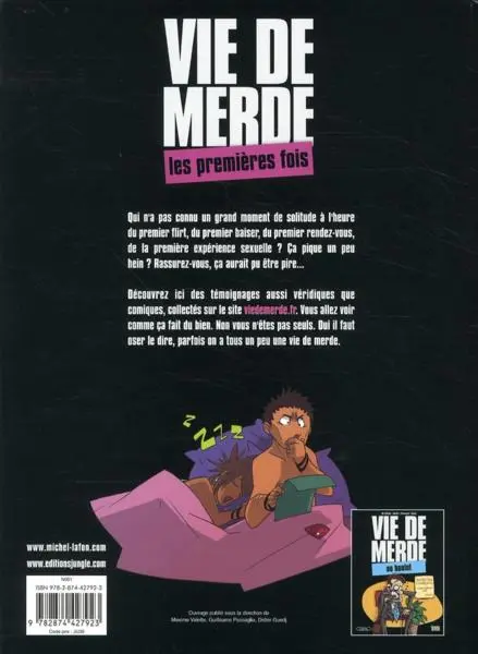 Verso de l'album Vie de merde Tome 1 Les premières fois