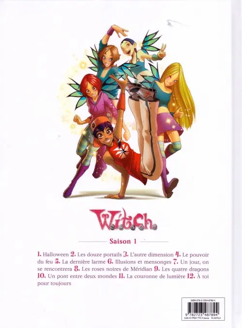 Verso de l'album W.I.T.C.H. Tome 4 Le pouvoir de feu