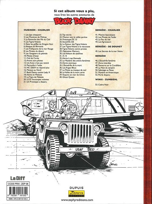 Verso de l'album Buck Danny «Classic» Tome 1 Sabre sur la Corée