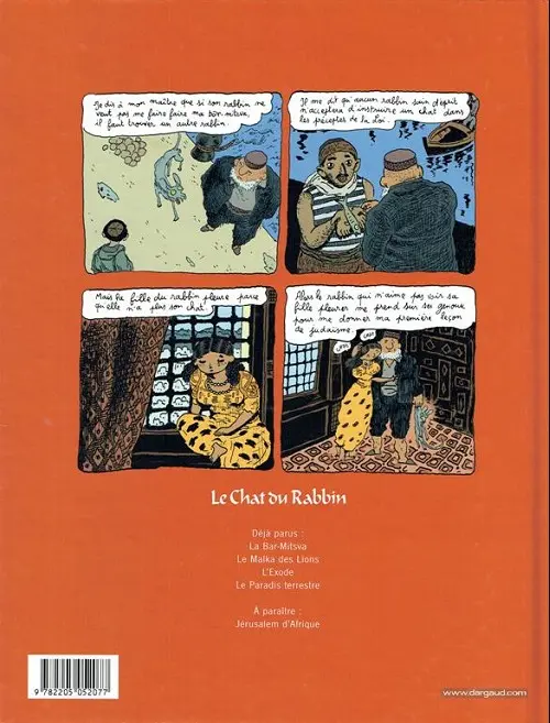 Verso de l'album Le Chat du Rabbin Tome 1 La Bar-Mitsva