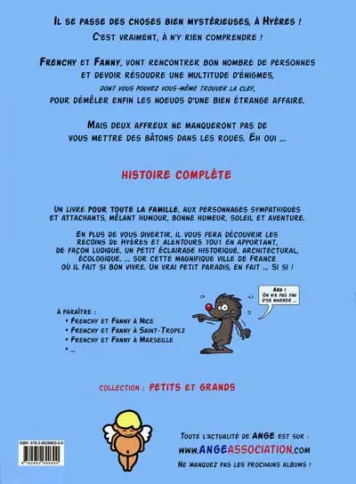 Verso de l'album Frenchy et Fanny Tome 1 Mystères à Hyères !