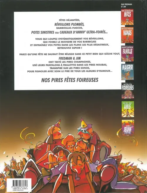 Verso de l'album Jim et ses copains Tome 10 Nos pires fêtes foireuses