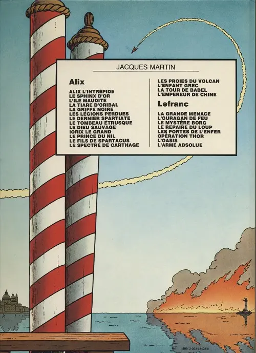 Verso de l'album Lefranc Tome 1 La grande menace