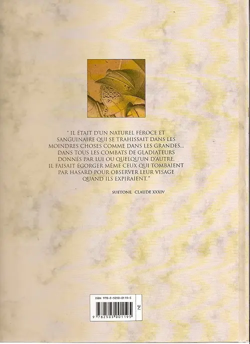 Verso de l'album Murena Tome 1 La pourpre et l'or