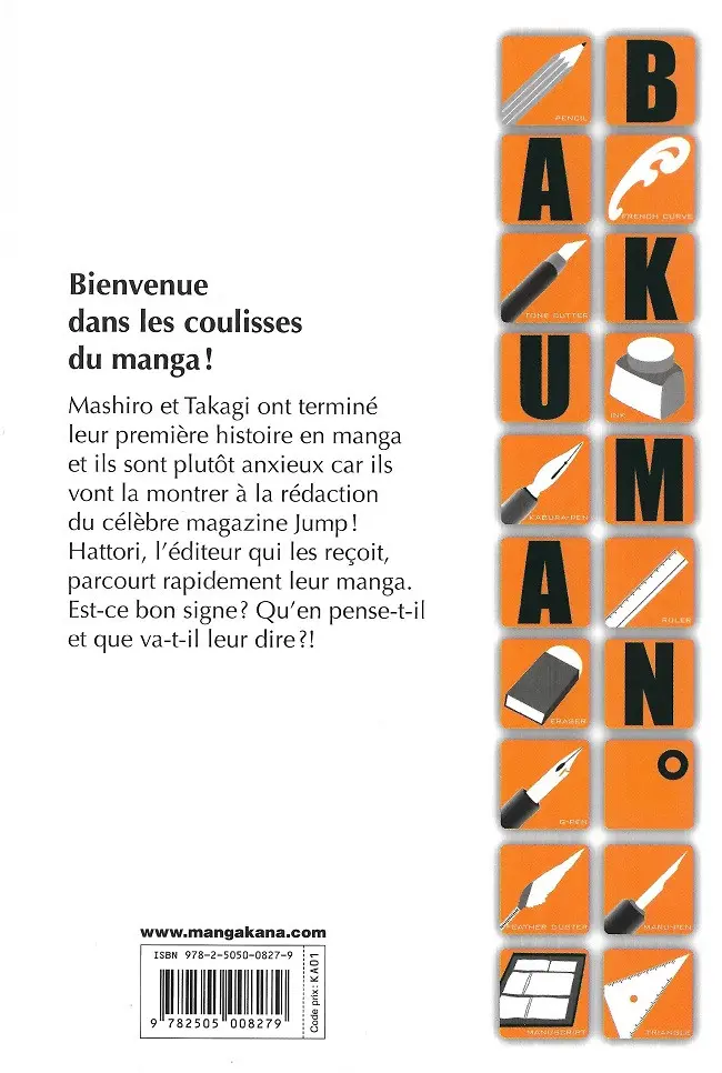 Verso de l'album Bakuman Tome 2 Chocolats et Akamaru