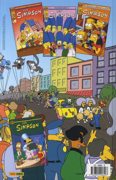 Verso de l'album Les Simpson Tome 6 Les Simpson à la parade