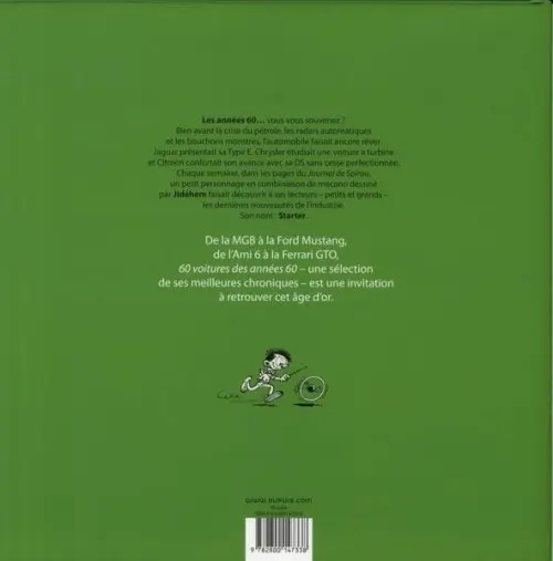 Verso de l'album Starter 60 voitures des années 60