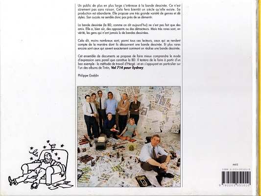 Verso de l'album Comment nait une bande dessinée - Par-dessus l'épaule d'Hergé